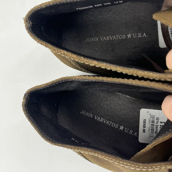 New John Varvatos USA Mens Hipster Chukka Boots Size 14M Brown Suede No Box main image 7